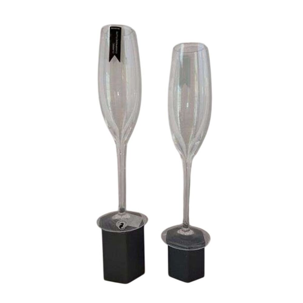 Pair of Waterford Crystal Classic Champagne Flutes Size 11" Tall - New With Box - Picture 1 of 8